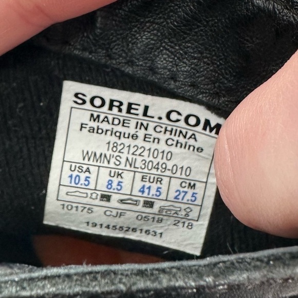 Sorel Margo Chelsea ankle booties size 10.5 41.5 black leather chunky boots - Picture 10 of 15